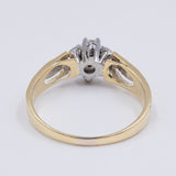 Vintage solitaire ring in 18k gold with central 0.25ct diamond, 70s