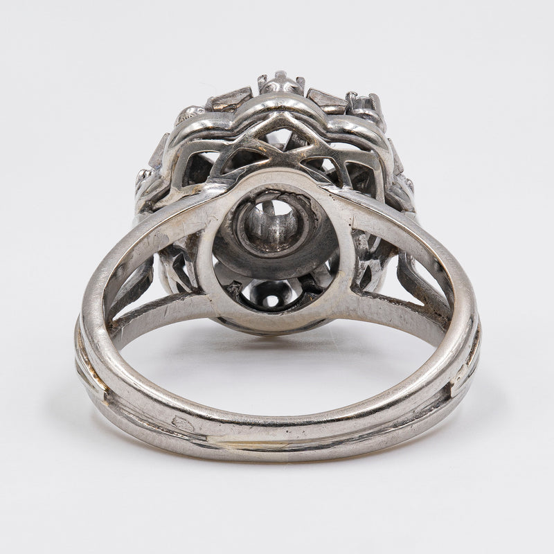 Vintage 18k white gold diamond ring (0.35ctw), 1960s