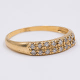 Vintage 18k yellow gold diamond ring (0.16ctw), 1970s