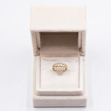 Винтажное кольцо Riviera из 18-каратного желтого золота с бриллиантом (0.30 карата), 70-е годы