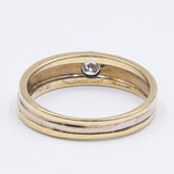 Vintage 14k yellow gold ring with 0.20 ct diamond, 60s