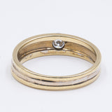 Anillo vintage de oro amarillo de 14k con diamante de 0.20 ct, años 60