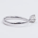 18K white gold solitaire ring with brilliant cut diamond (0.35 ct approx.)