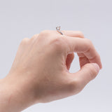 18K white gold solitaire ring with brilliant cut diamond (0.35 ct approx.)