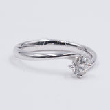 18K white gold solitaire ring with brilliant cut diamond (0.35 ct approx.)