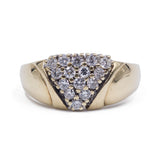 Vintage 14k yellow gold ring with brilliant cut diamonds (0.52ct), 70s