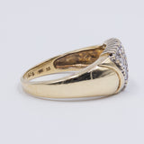Vintage 14k yellow gold ring with brilliant cut diamonds (0.52ct), 70s