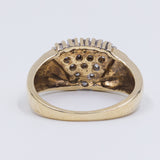 Vintage 14k yellow gold ring with brilliant cut diamonds (0.52ct), 70s