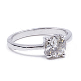 ANTIQUE DIAMOND SOLITAIRE IN 18K WHITE GOLD WITH OLD MINE CUT DIAMOND 1.15CT