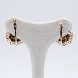 ANTIQUE GOLD EARRINGS WITH ROSETTE-CUT DIAMONDS and pearls, EARLY 900s