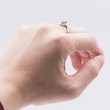 Vintage 14K white gold toi et moi ring with brilliant cut diamonds (0.22ctw approx.), 70s