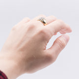 Vintage 14k yellow gold ring with brilliant cut diamonds (0.52ct), 70s