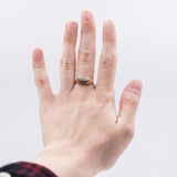 Vintage 14k gold ring with 3 brilliant cut diamonds (0.21ct), 70s