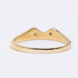 Vintage two-tone 18k gold ring, 1970s
