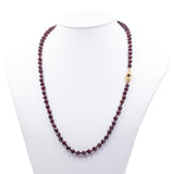 Vintage necklace in 18k yellow gold with garnets, 50s / 60s