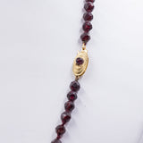 Vintage Halskette aus 18 Karat Gelbgold mit Granaten, 50er / 60er Jahre