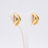 Boucles d'oreilles vintage en or jaune 18 carats, années 70/80