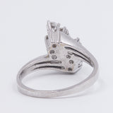 Vintage 18K Gold Ring with 9 Brilliant Cut Diamonds (approx. 0.78ctw), 60s