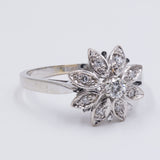 Vintage 14K white gold diamond ring (approx.0.30ctw), 60s