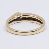 Vintage 14k yellow gold ring with 0.24 ct brilliant cut diamonds, 70s