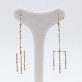 Vintage gold beaded earrings, 70s