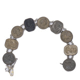 Bracelet en argent avec camées en pierre de lave, fin XIXe siècle
