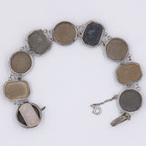 Bracelet en argent avec camées en pierre de lave, fin XIXe siècle