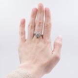 Vintage 14K white gold diamond ring (approx.0.30ctw), 60s