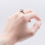 Vintage 14K white gold diamond ring (approx.0.30ctw), 60s