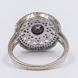 Vintage 9k white gold diamond ring (0.50ctw), 90s