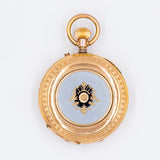 Montre de poche Monachina en or et émaux, fin XIXe siècle