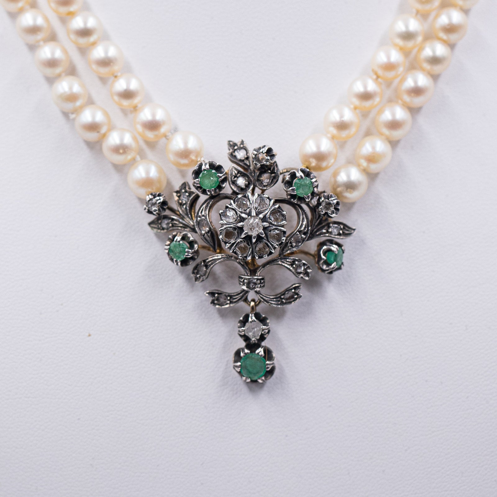 Collana Girocollo Vintage Con Perle A Strati Singola - Collana Con Perle Finti Argento Per Donne E Ragazze - Boho Regolabile - 5