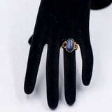 Bague vintage lapis-lazuli en or jaune 18 carats, 60