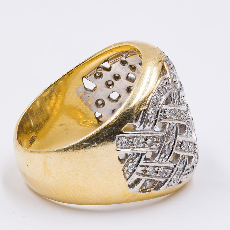 Anello vintage Recarlo in oro 18K con diamanti (0.50ctw), anni ‘80