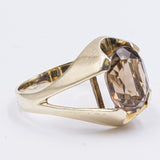 Vintage 14k gold ring with citrine quartz, 70s