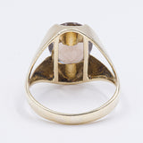 Vintage 14k gold ring with citrine quartz, 70s