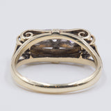 Vintage-Ring aus 14 Karat Gelbgold mit Diamanten (0.15 Karat), 40er Jahre