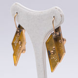 Bourbon-Ohrringe aus 18 Karat Gelbgold mit Perlen, Ende des 800. Jahrhunderts