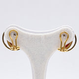 Earrings in 18k yellow gold and coral, 50s / 60s