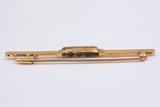 Broche de barra en oro amarillo de 14k con diamantes (0.40ctw), años 70