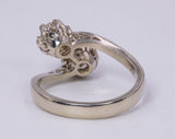 Contrarier ring in 18k gold with rose-cut coronè diamonds (0,8 ct), 40s