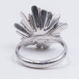 Винтажное кольцо с бриллиантом из белого золота 18 карат (0.25 карата), 80-е годы