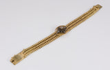 Antique 18k gold bracelet with diamond rosettes, late 19th century