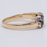 Vintage-Ring aus 14 Karat Gelbgold mit Saphiren, Rubinen, Smaragden und Diamanten. 60er