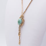 Vintage Halskette aus 18 Karat Gelbgold mit Türkis, 70er Jahre