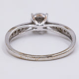 Anello vintage in oro 14k bianco e diamanti (0.20ctw), anni '60