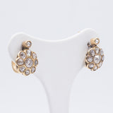 Antike Ohrringe aus 18 Karat Gold mit Diamanten im Rosettenschliff, Anfang des 900. Jahrhunderts