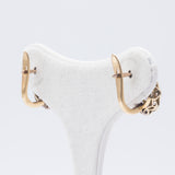 Antike Ohrringe aus 18 Karat Gold mit Diamanten im Rosettenschliff, Anfang des 900. Jahrhunderts