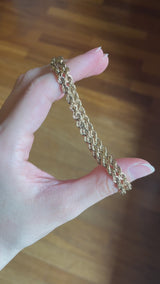 Collana torchon vintage in oro 9K, anni ‘60/‘70
