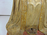 Terrakotta-Skulptur mit Darstellung von Santa Caterina De Vigri (Katharina von Bologna). Anfang 700 - Antichità Galliera